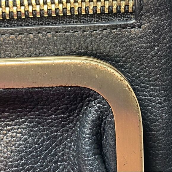 Silpada Zip Around Wristlet Black Leather With Cow Fur Accent - Picture 10 of 15